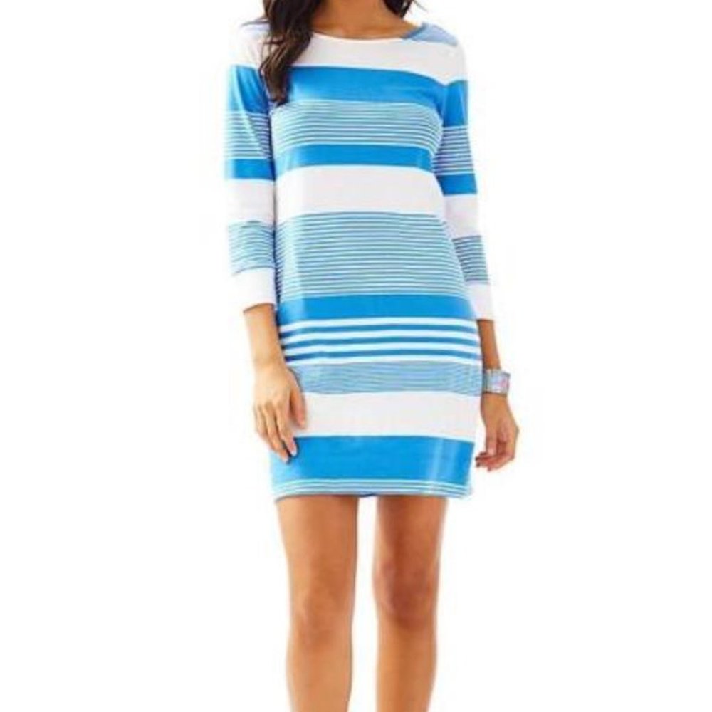 Lilly Pulitzer Bay Blue Marlowe T-Shirt Dress